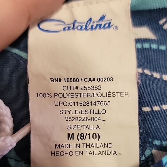 Catalina Blue Floral Swim Trunks - Picture 2 of 6